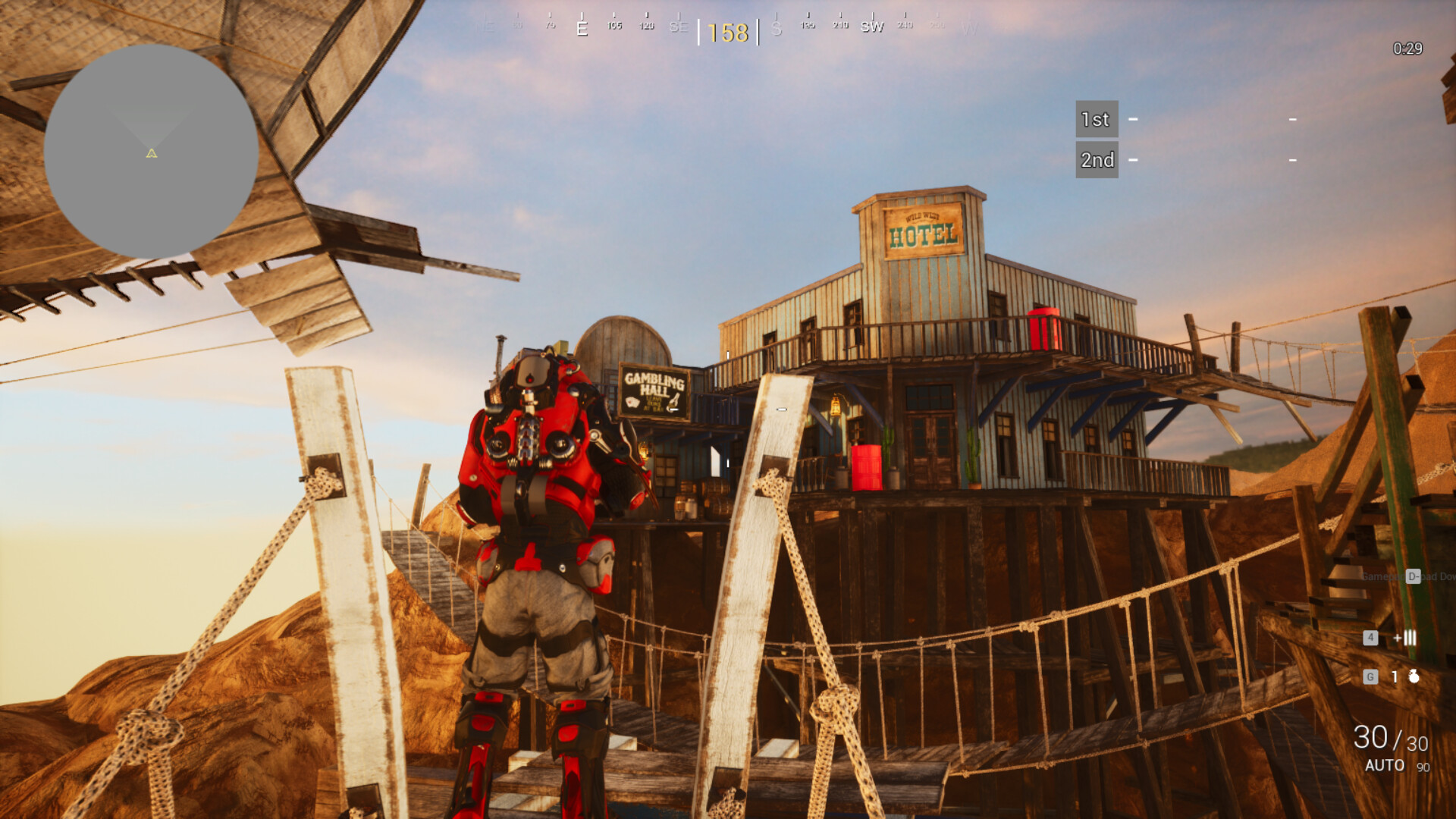 未來都市的戰鬥場景