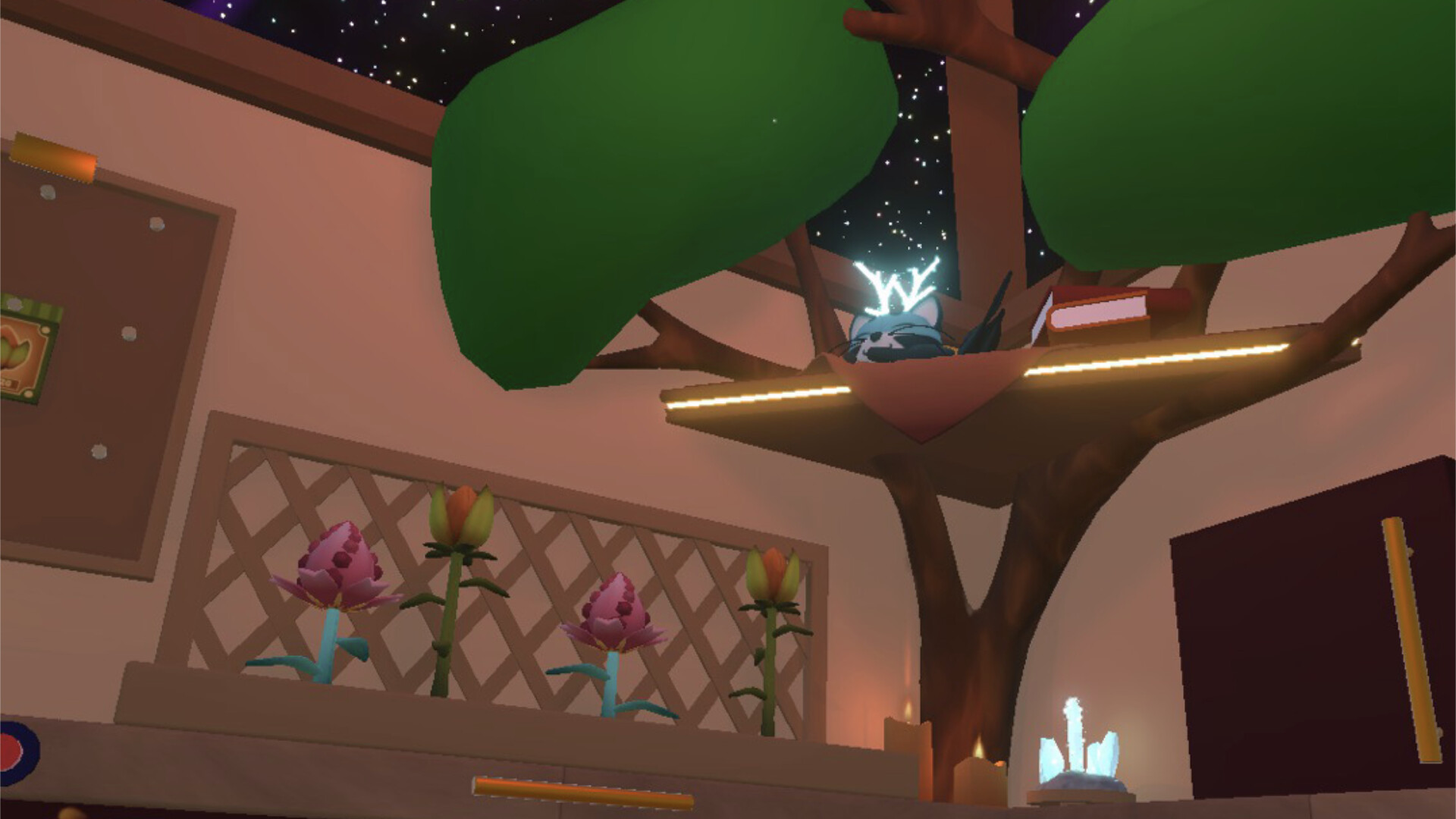 色彩絢麗的魔法花園景觀