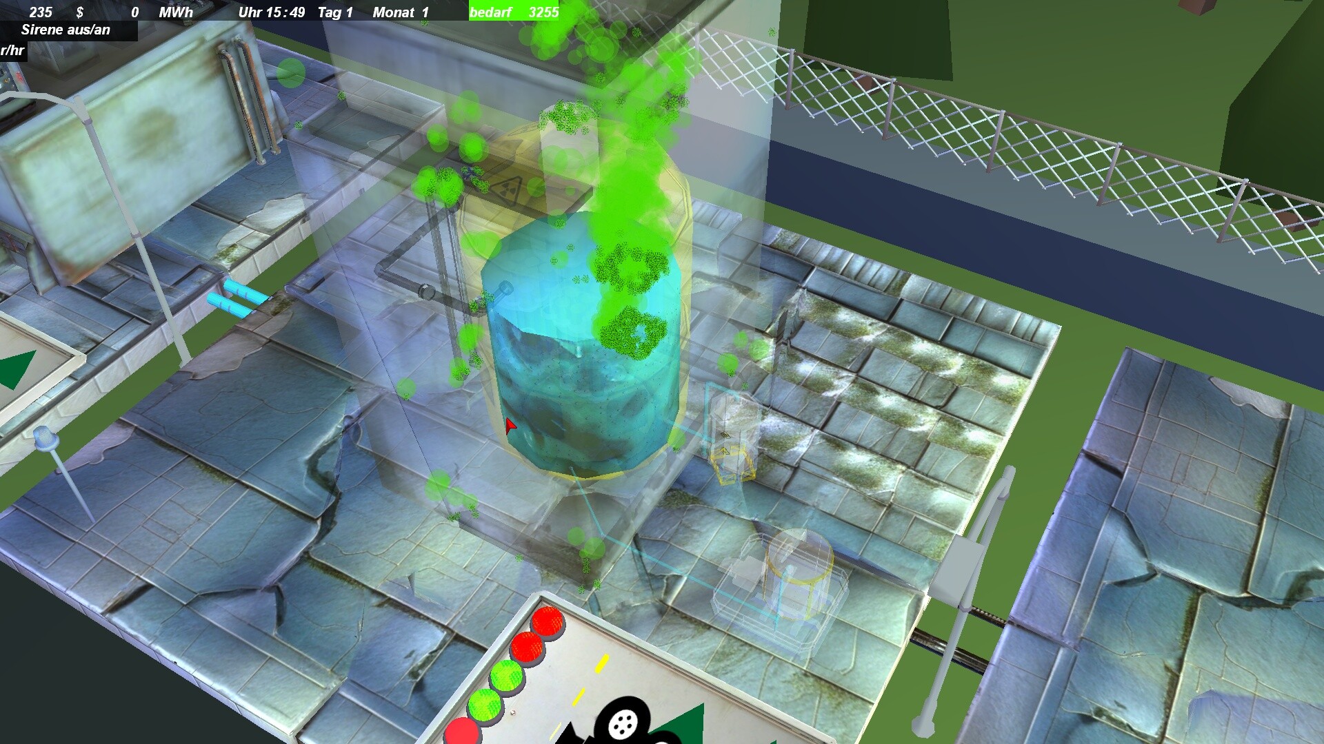 玩家可在第三人稱視角下視察廠區