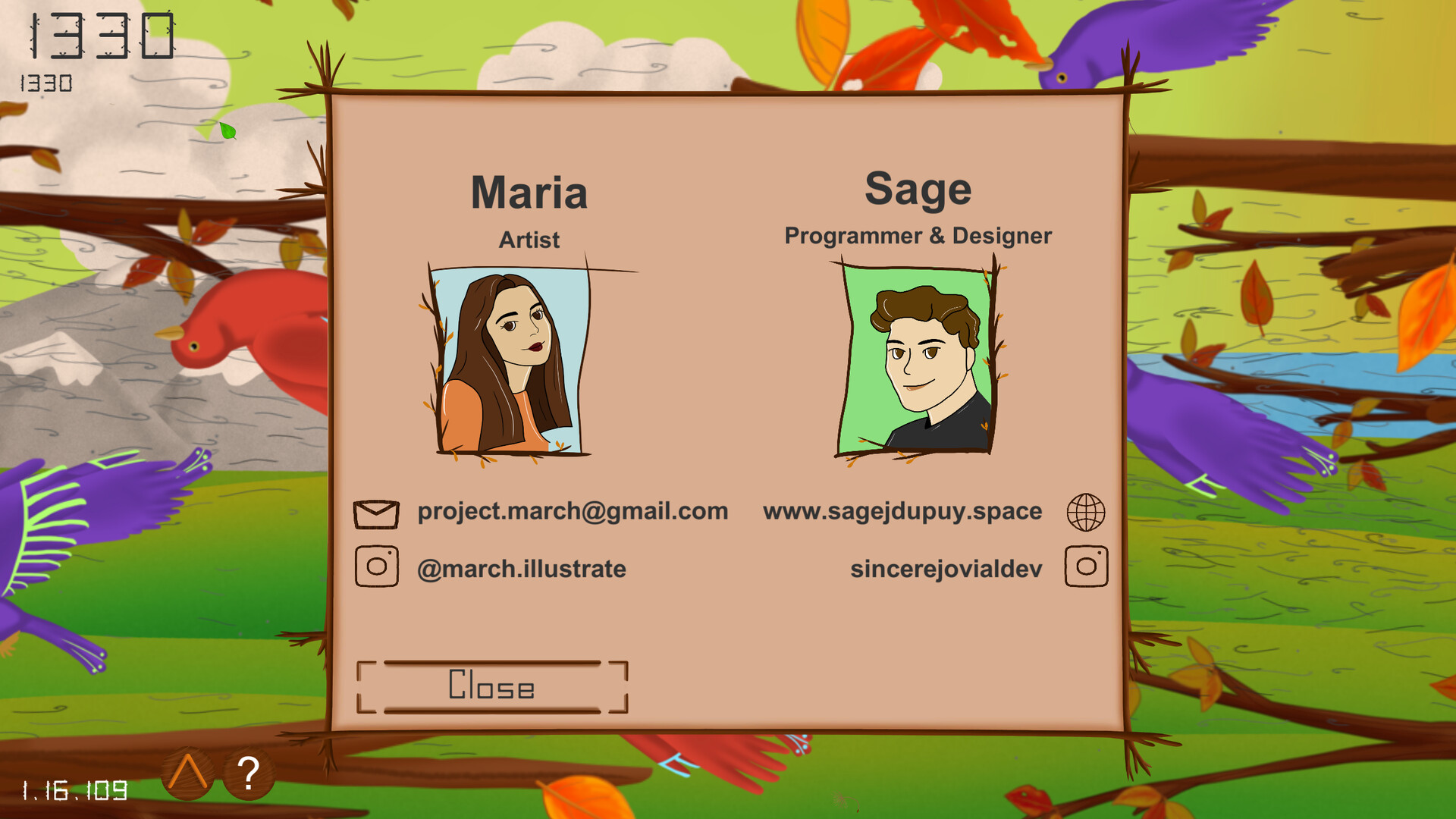 FALL 遊戲最終結算畫面