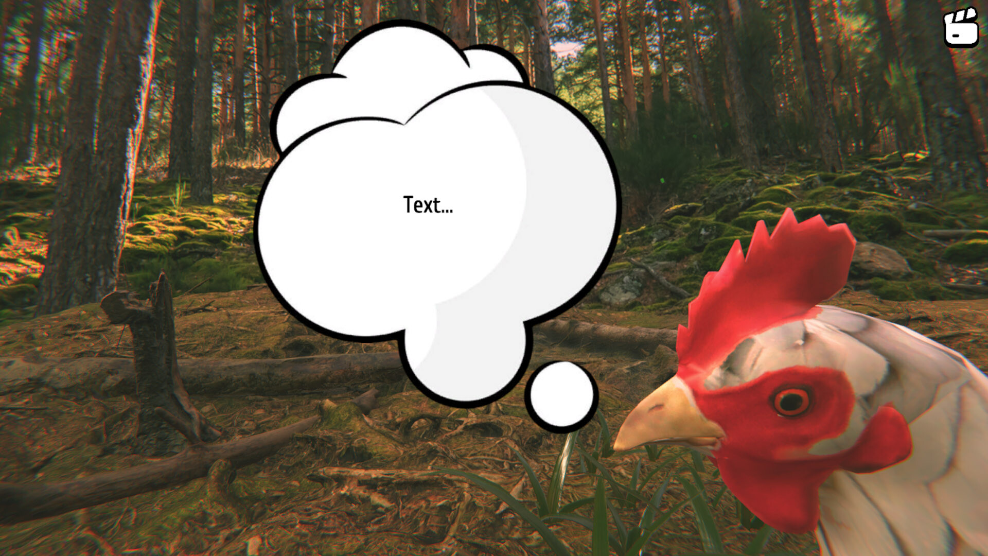 遊戲場景與小雞模型展示