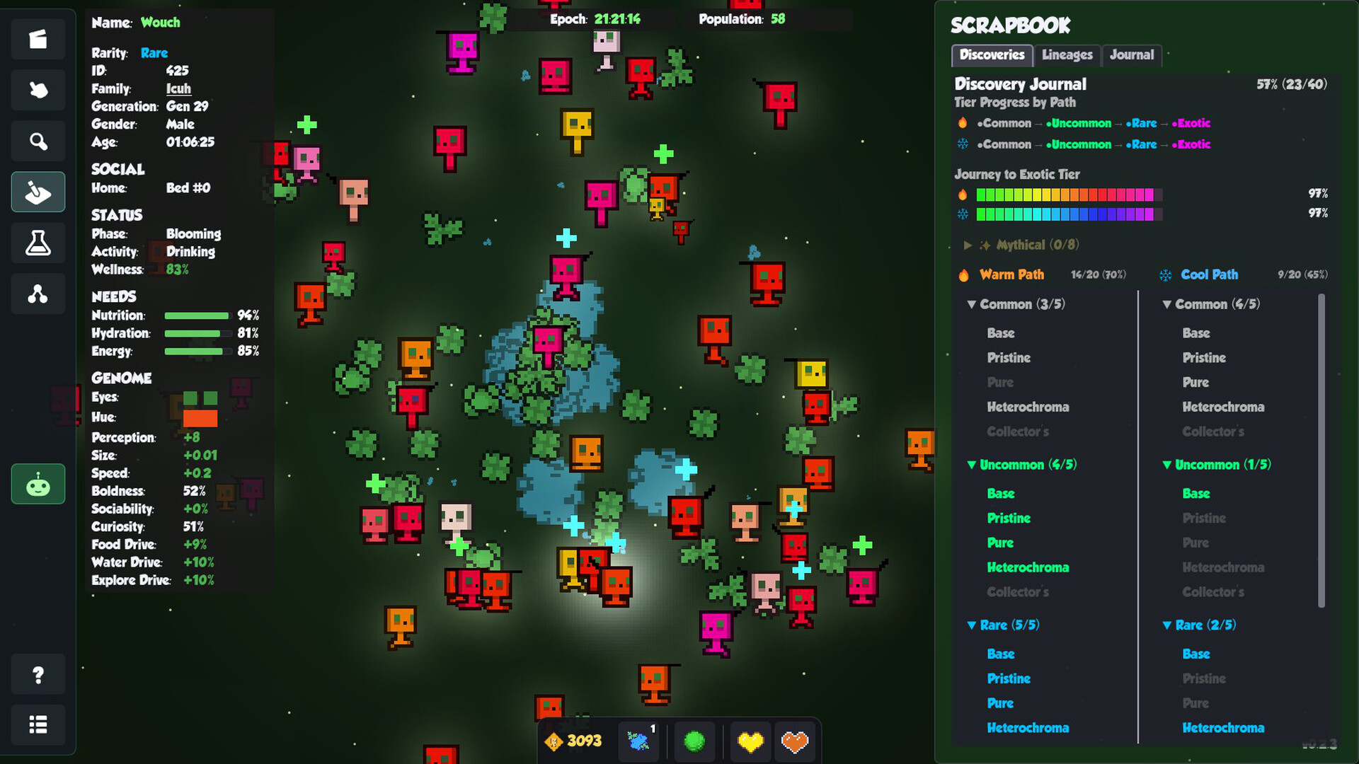 多樣化的生物演化展示