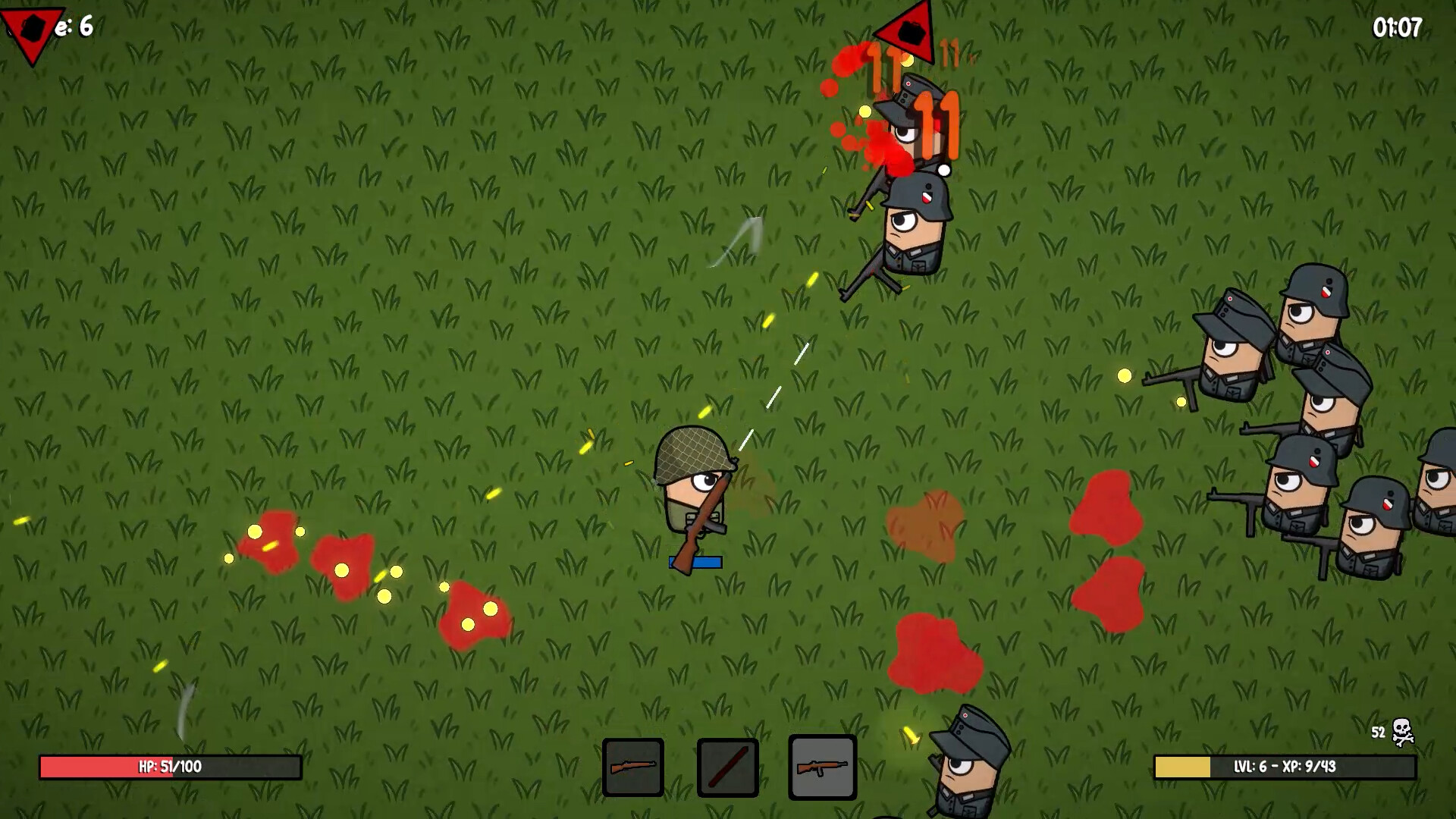 在森林地圖中進行殊死戰鬥