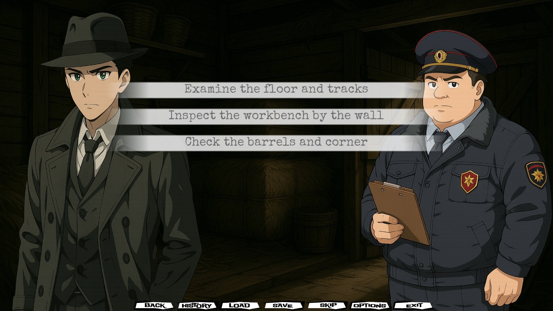 GREXOVKA VILLAGE 遊戲實機畫面 - 暗淡的室內調查