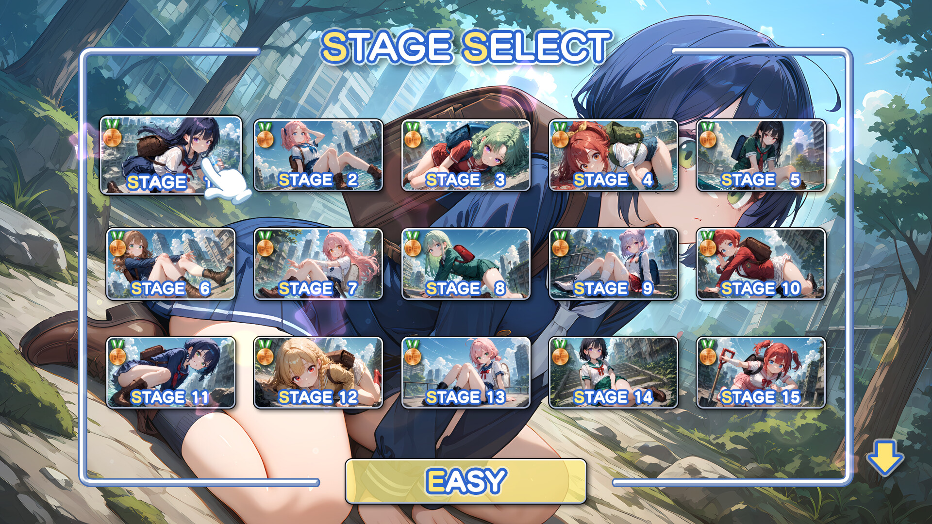 精美少女角色特寫插圖