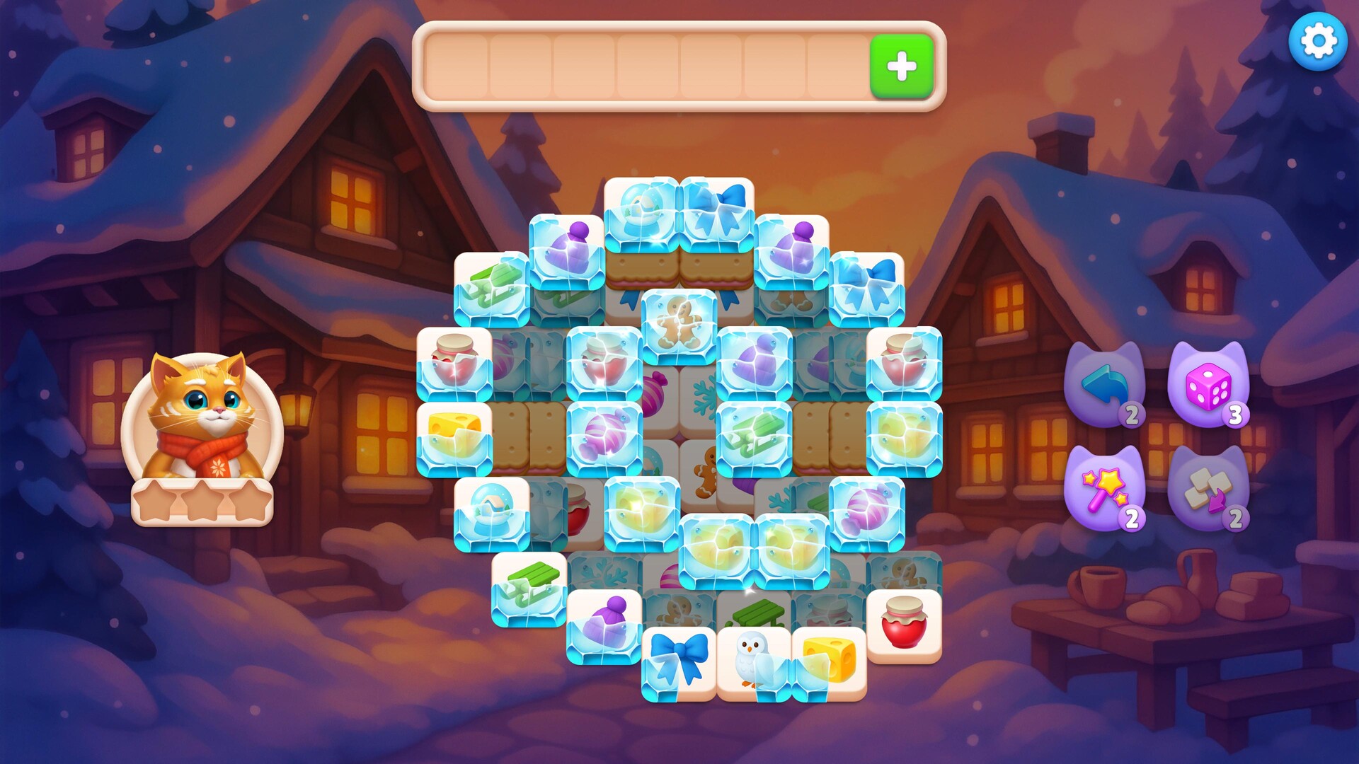 繽紛的冬季小鎮建築