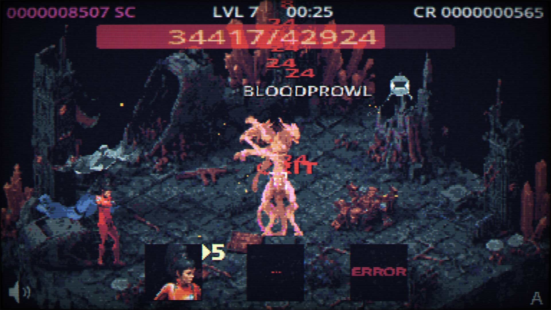 激烈的戰鬥畫面與像素特效