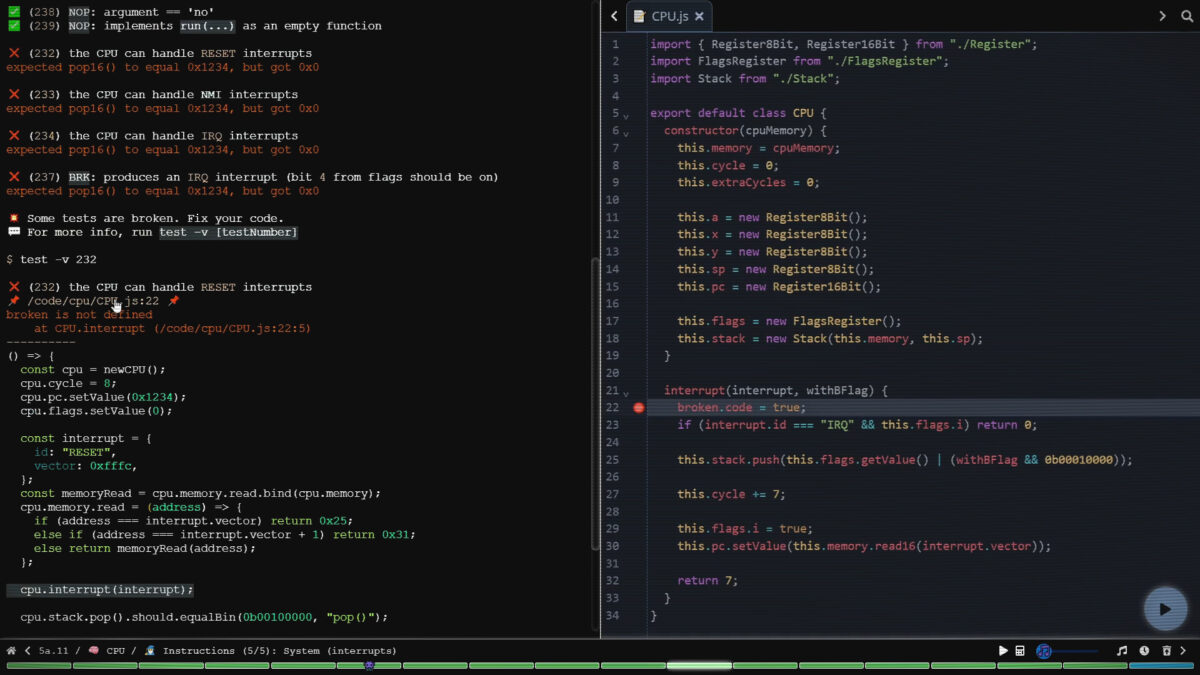 單元測試系統畫面