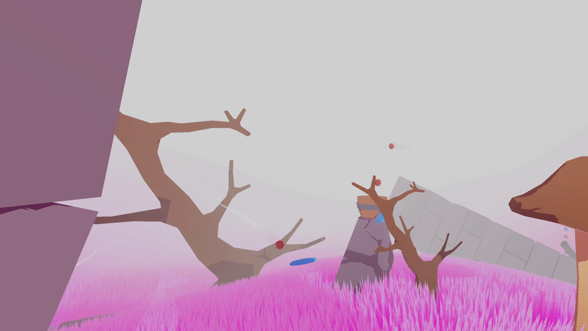 遊戲截圖：夜晚場景與發光裝置