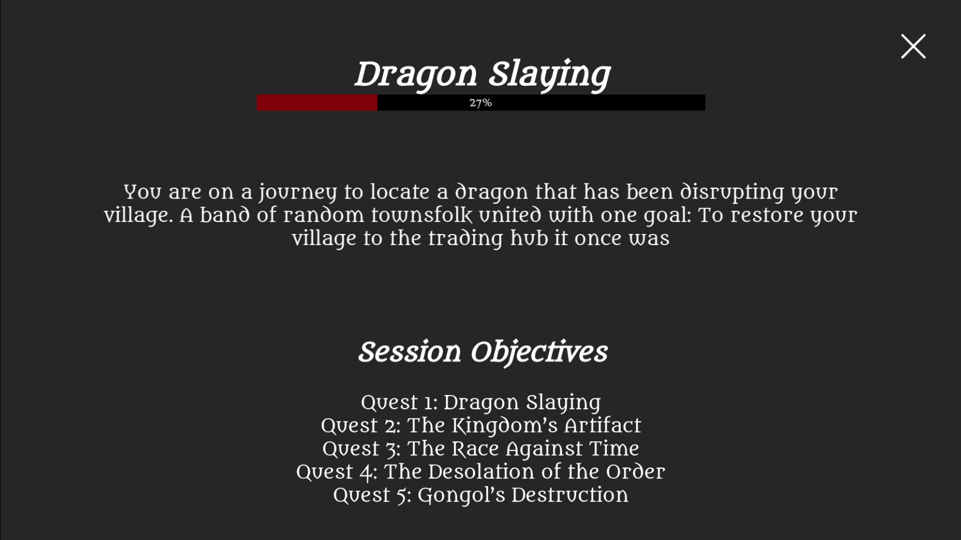 Conquest 查看任務系統