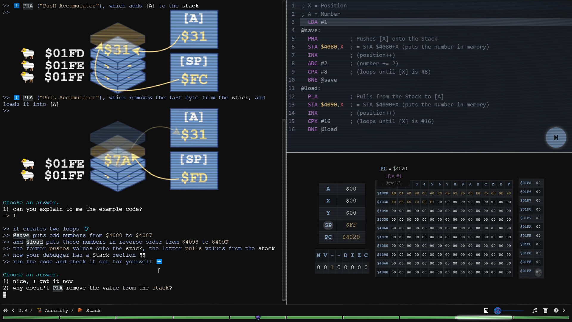 6502 堆疊與指令集