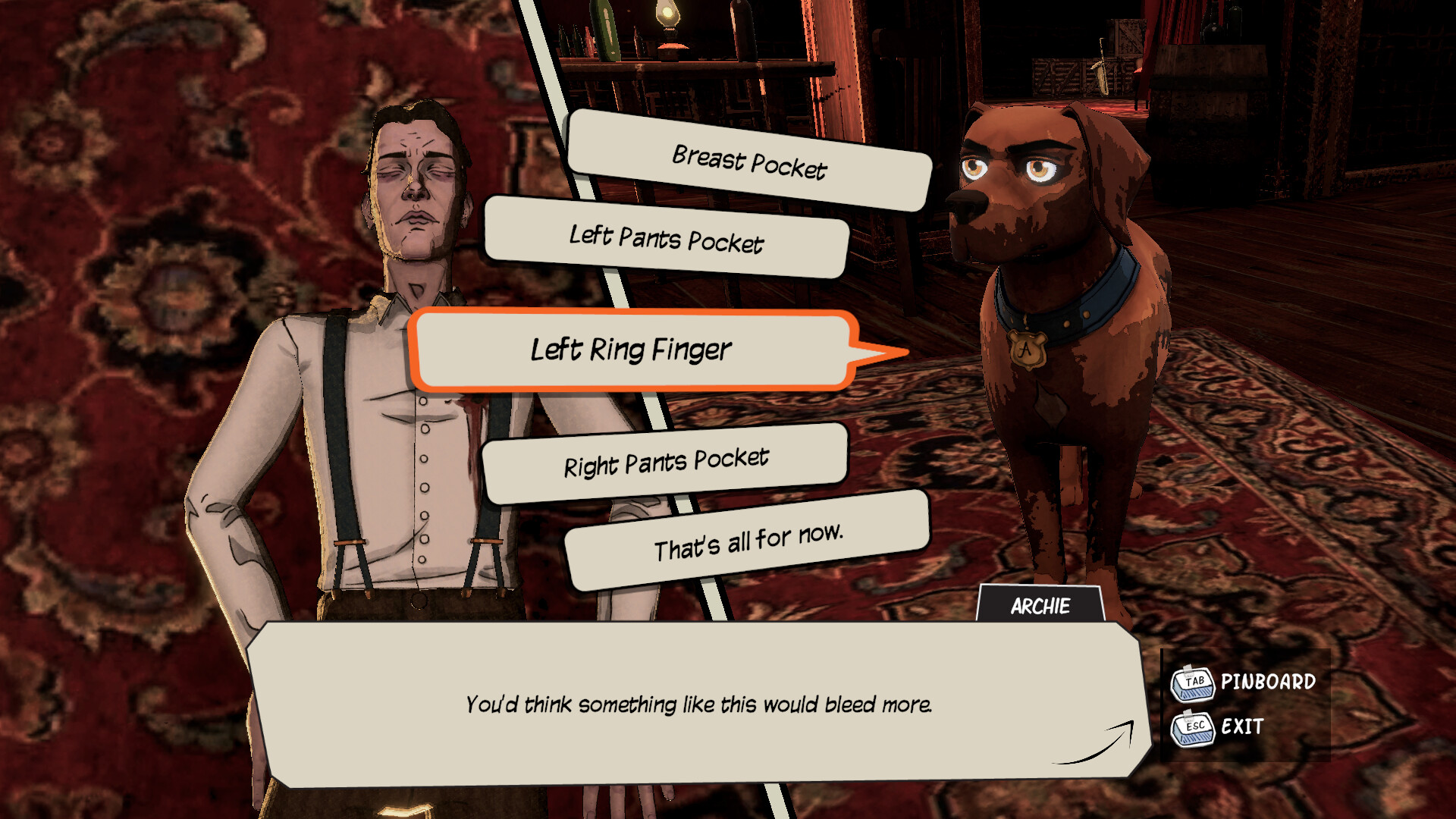 偵探與警犬在暗巷中辦案的場景