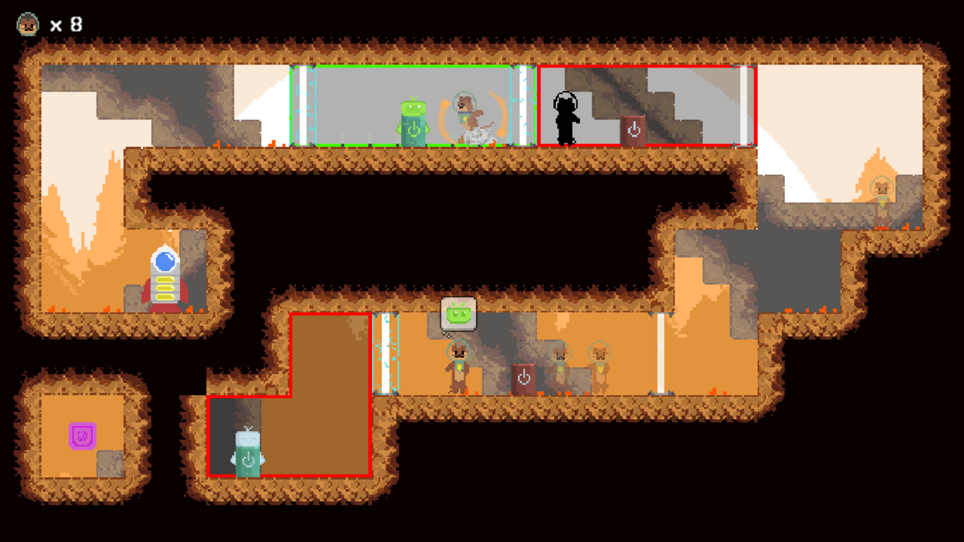 挑戰以最少次數傳送通關