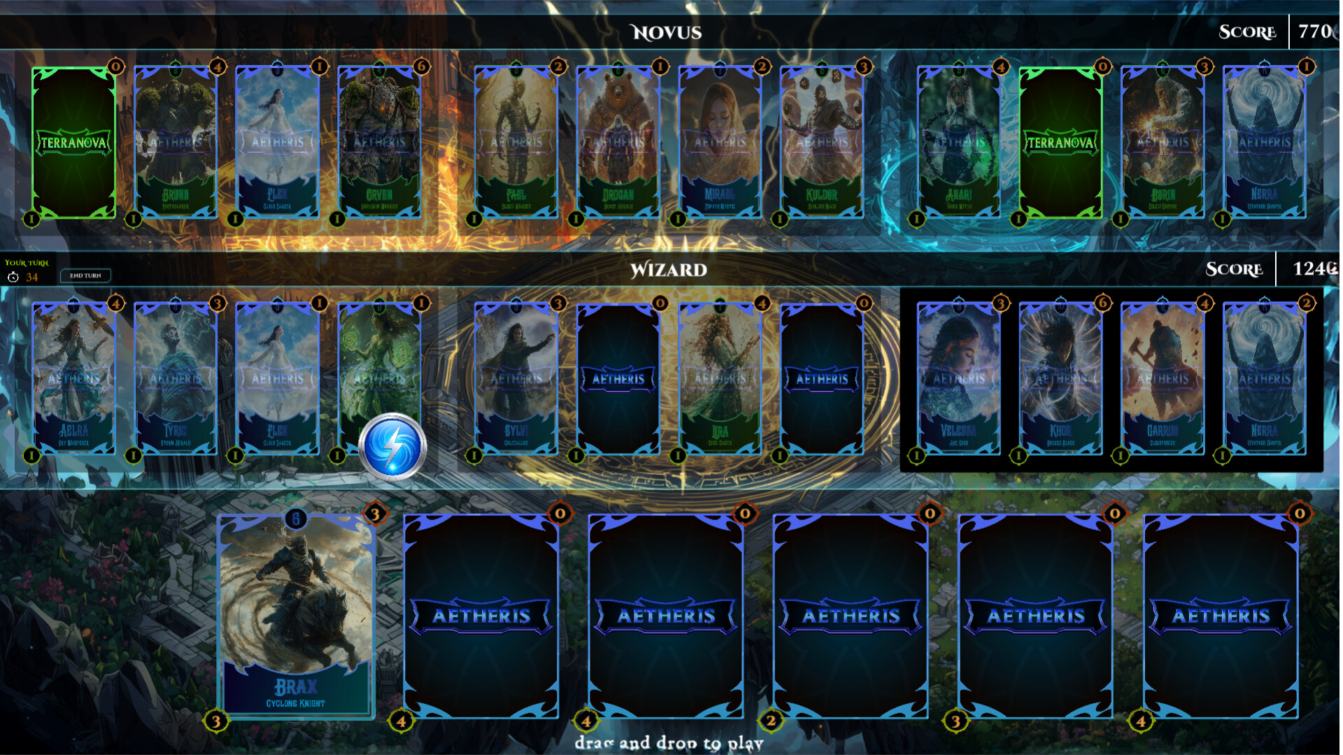 獨特的陣營選擇與牌庫管理介面