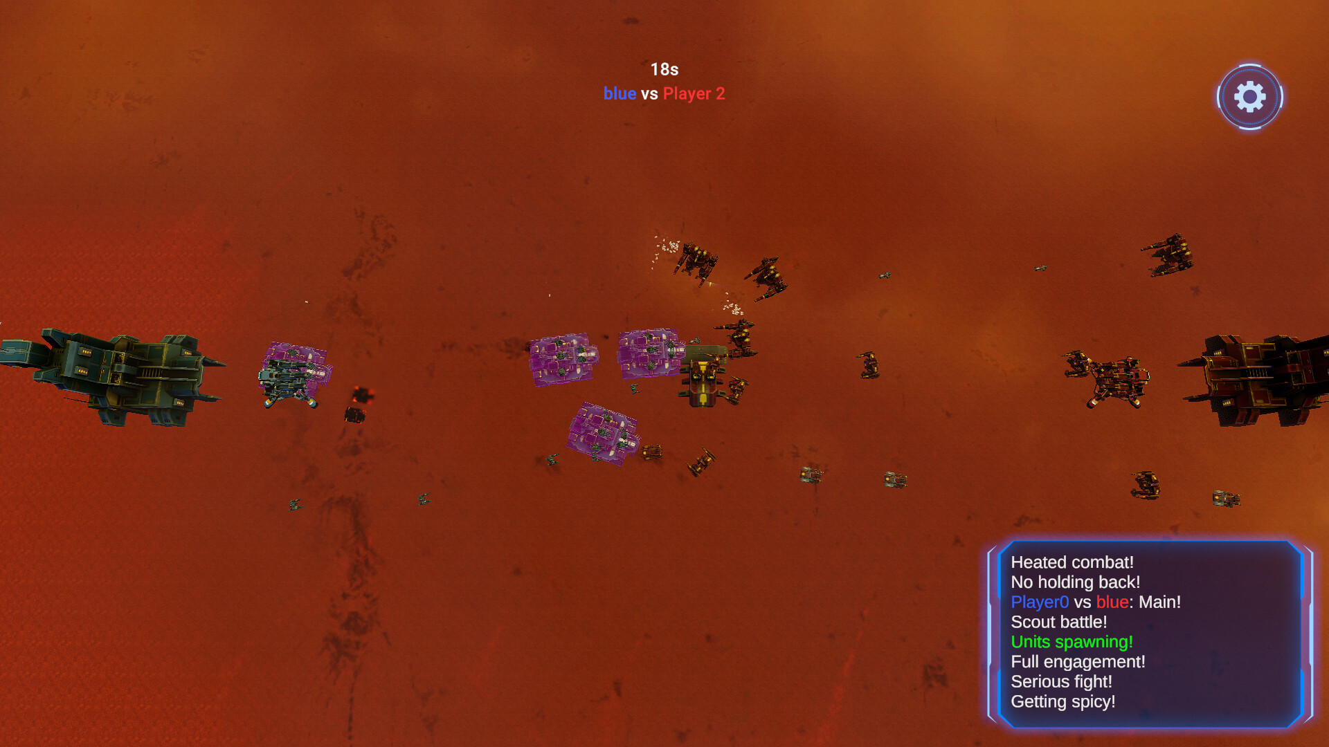 激烈的大規模團戰場景