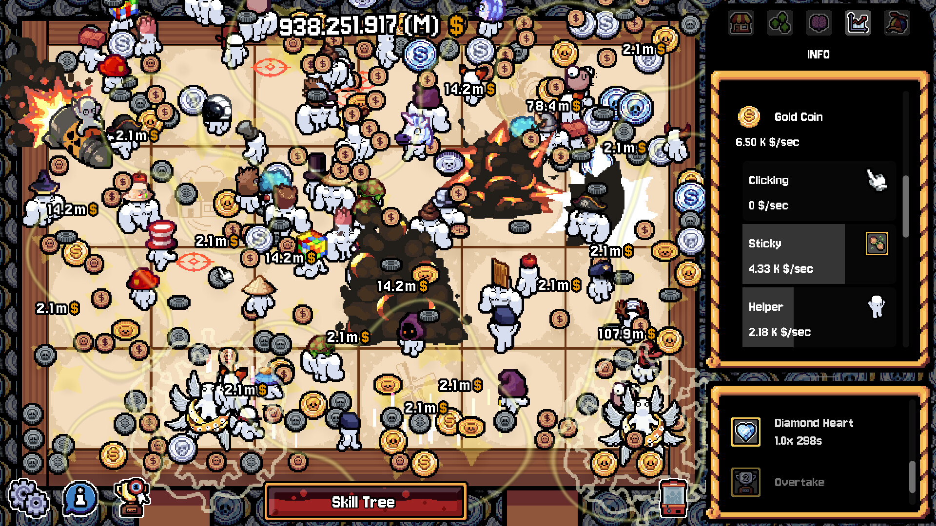 不同場景下的硬幣桌視圖