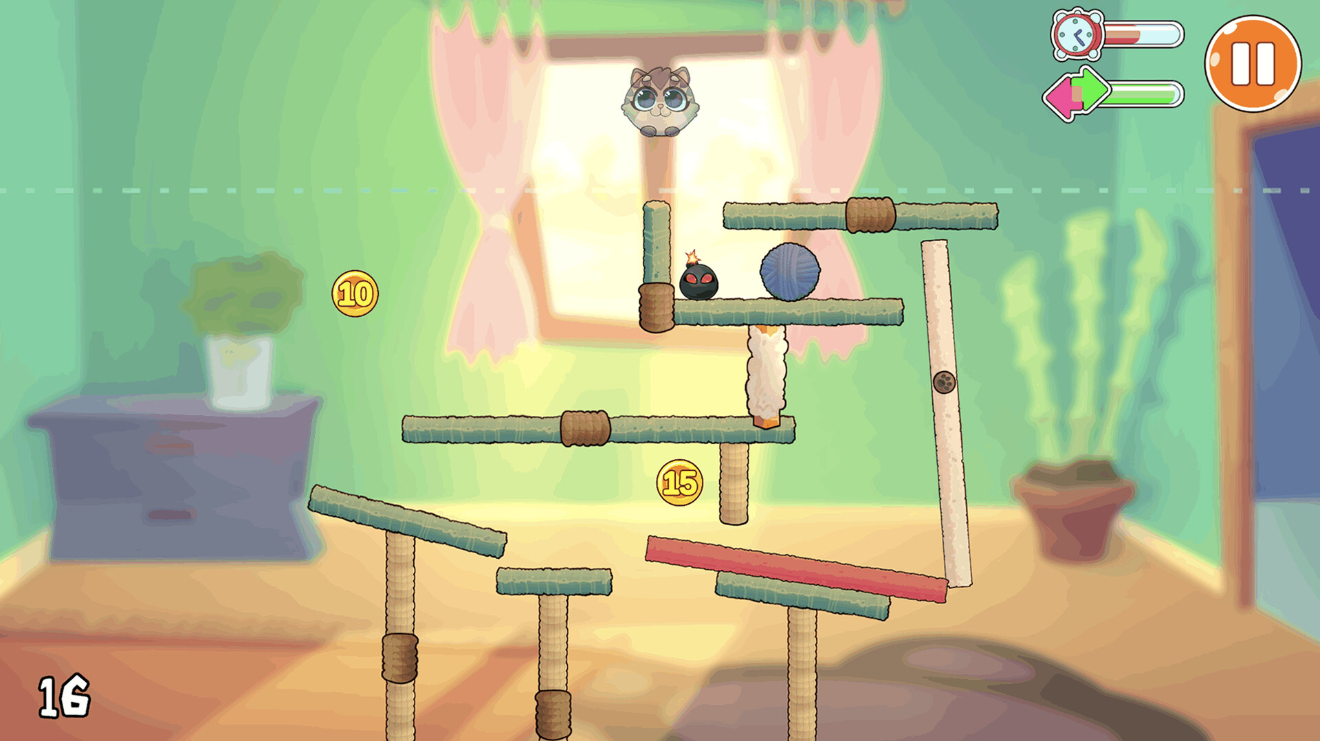 玩家需要利用箱子等物品掩護貓咪