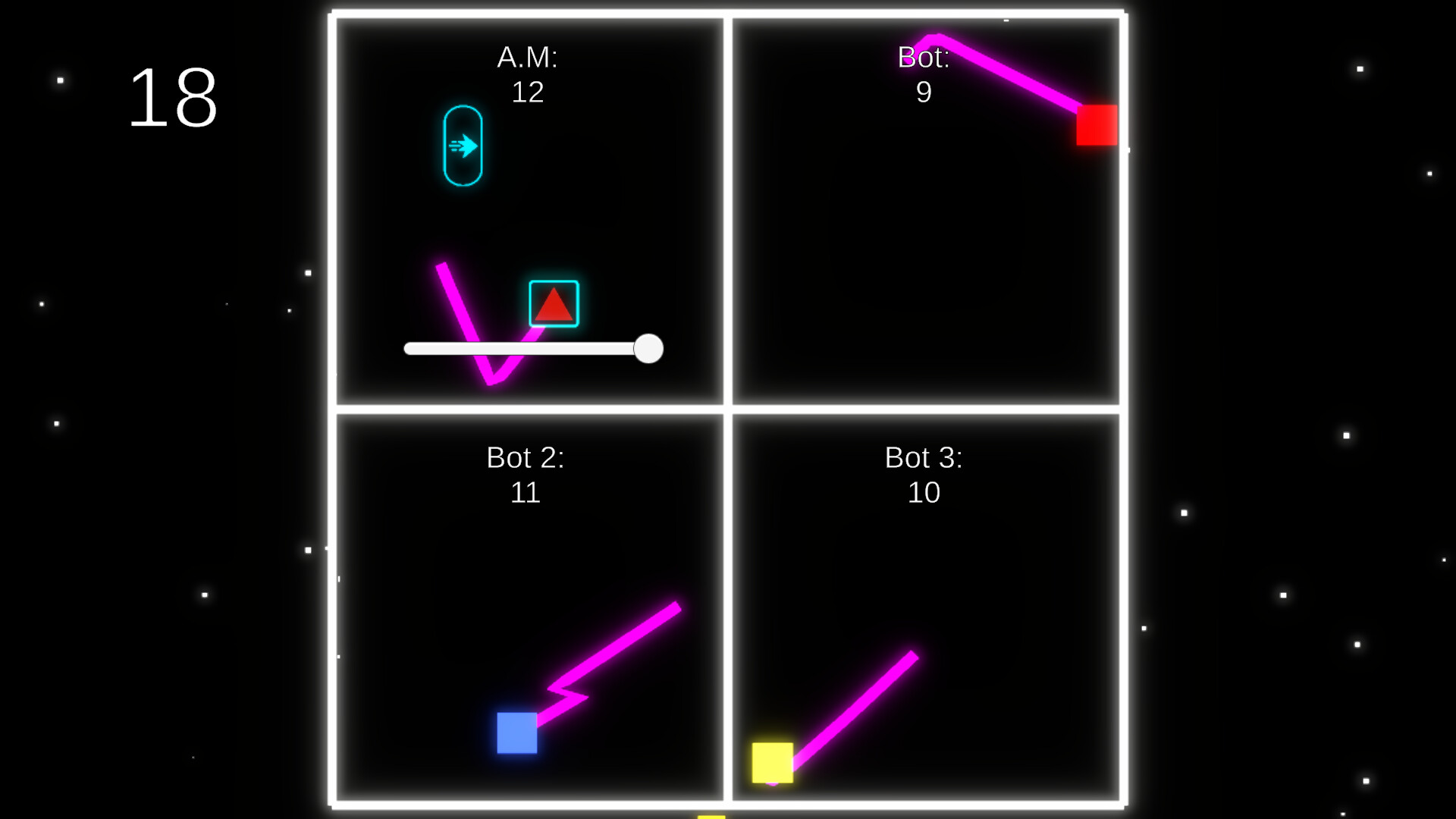 充滿霓虹風格的遊戲競技場景