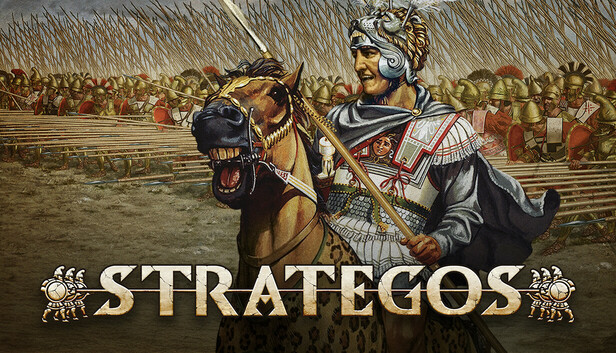 Strategos 遊戲宣傳圖，展現古代戰爭的激烈氛圍