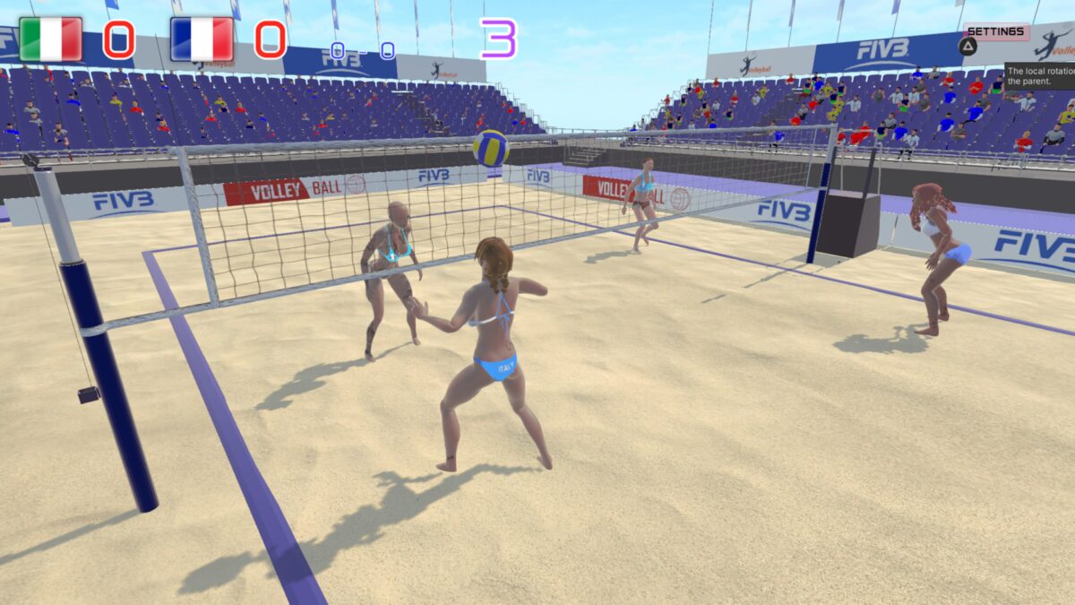 Summer Games Beach Volley 3D 比賽畫面