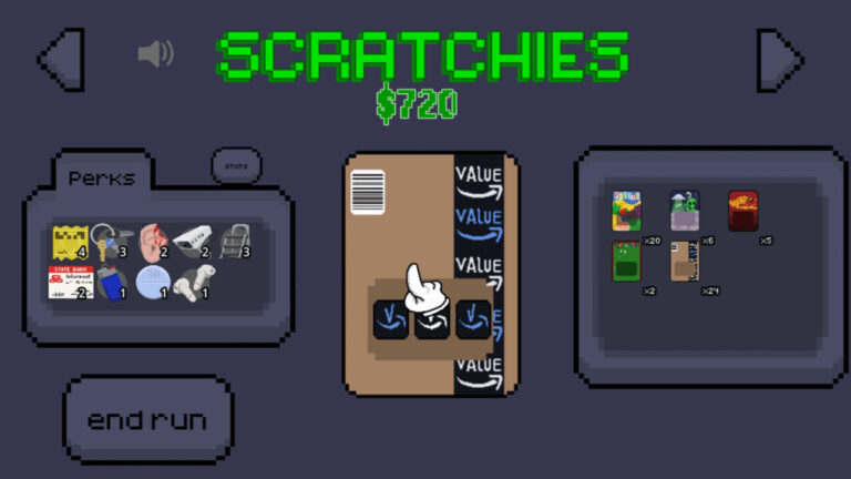 《Scratchies》Roguelite 策略模擬新作：操縱機率的一夜致富，這款刮刮樂「魔性」到停不下來！
