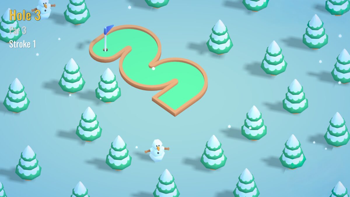 充滿活力的迷你高爾夫關卡展示