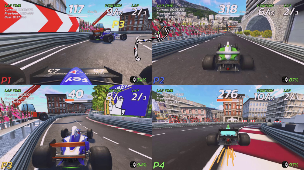 賽道極速奔馳畫面