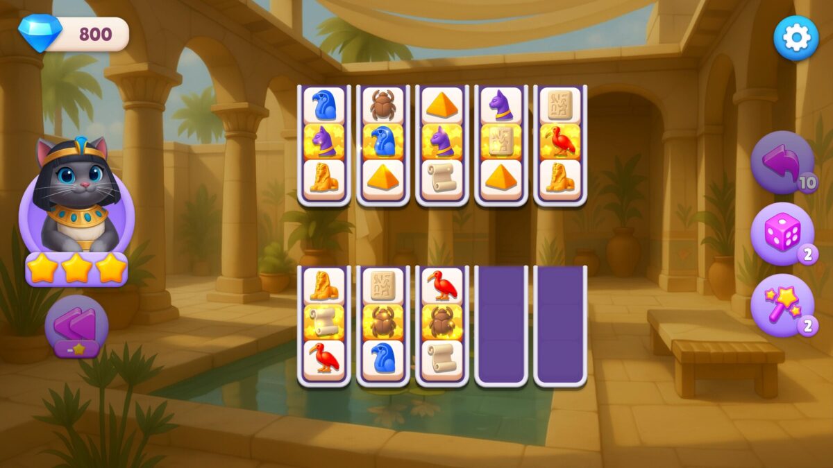 230關燒腦又舒壓！療癒系分類拼圖《Sort Pawzzle: Paws of Pharaoh》登陸Steam，與神祕黑貓重現古埃及文明