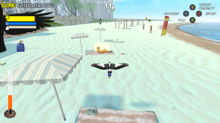 復古 PS2 畫風紓壓神作！動作模擬器《空中的派》（Pie in the Sky）化身澳洲惡鳥「喜鵲」，俯衝路人、搶食排泄超爽快！