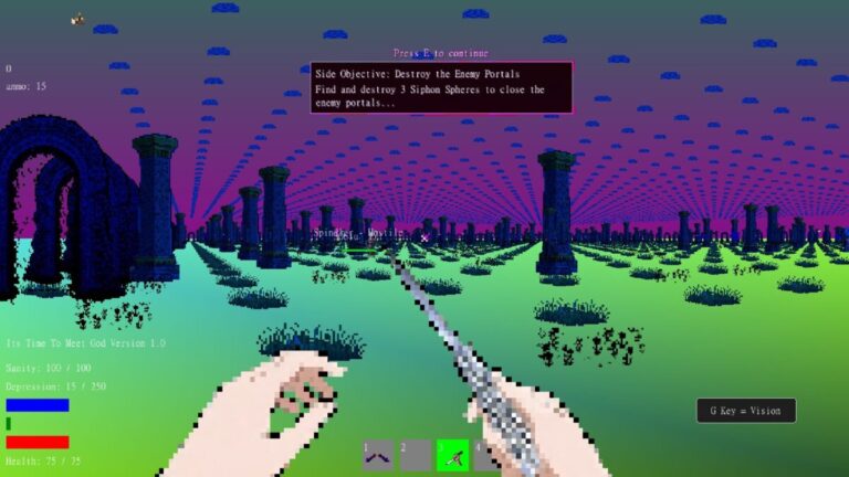 迷幻霓虹風!復古射擊 Roguelike 新作《是時候見上帝了》挑戰古神生物,極致 2.5D 像素動作爽快感