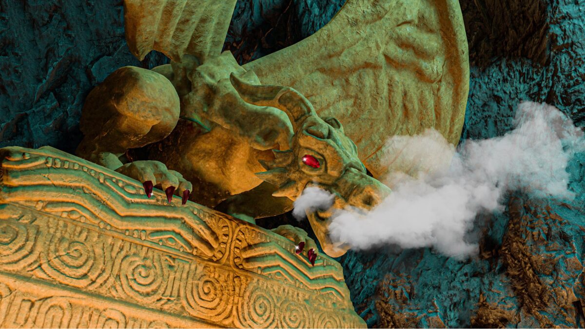 遭遇洞穴中的奇幻生物