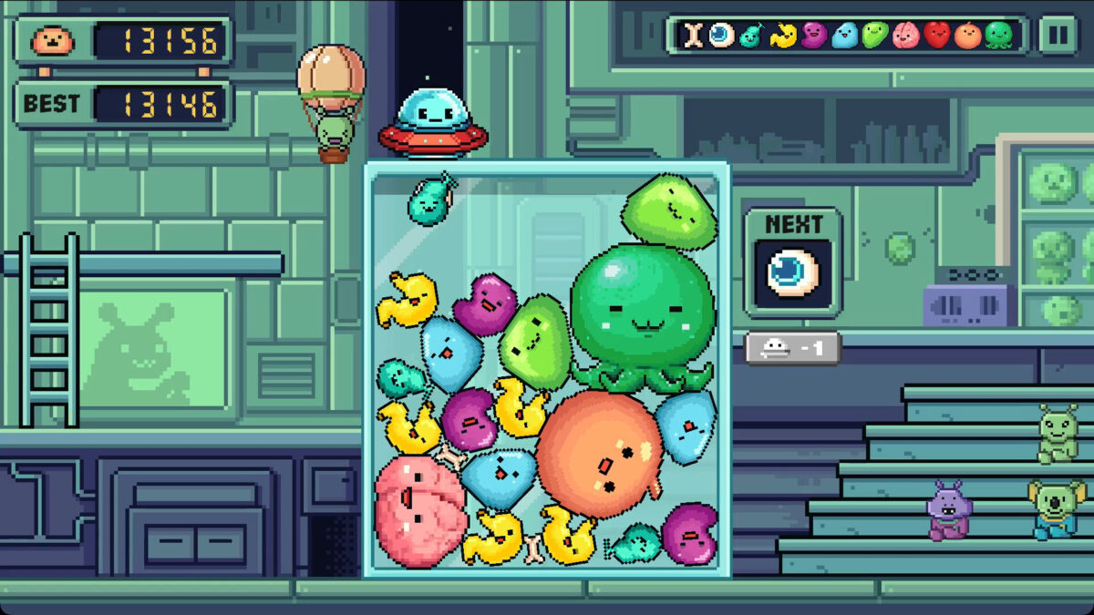 療癒系精神時光屋！類西瓜遊戲新作《Viscera Alien》登陸 Steam：像素風物理益智合成，探索四大星球收集 80 種魔性外星人