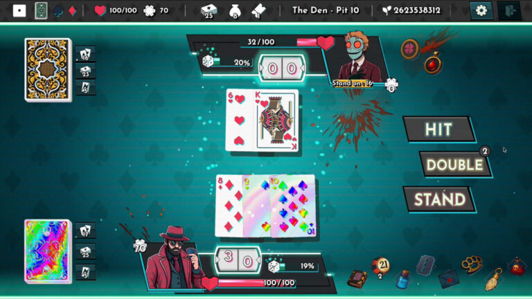 當 21 點遇上 Roguelike！卡牌構建策略新作《肉鴿傑克21》登陸 Steam，在黑色城市用機率與運氣翻轉勝負