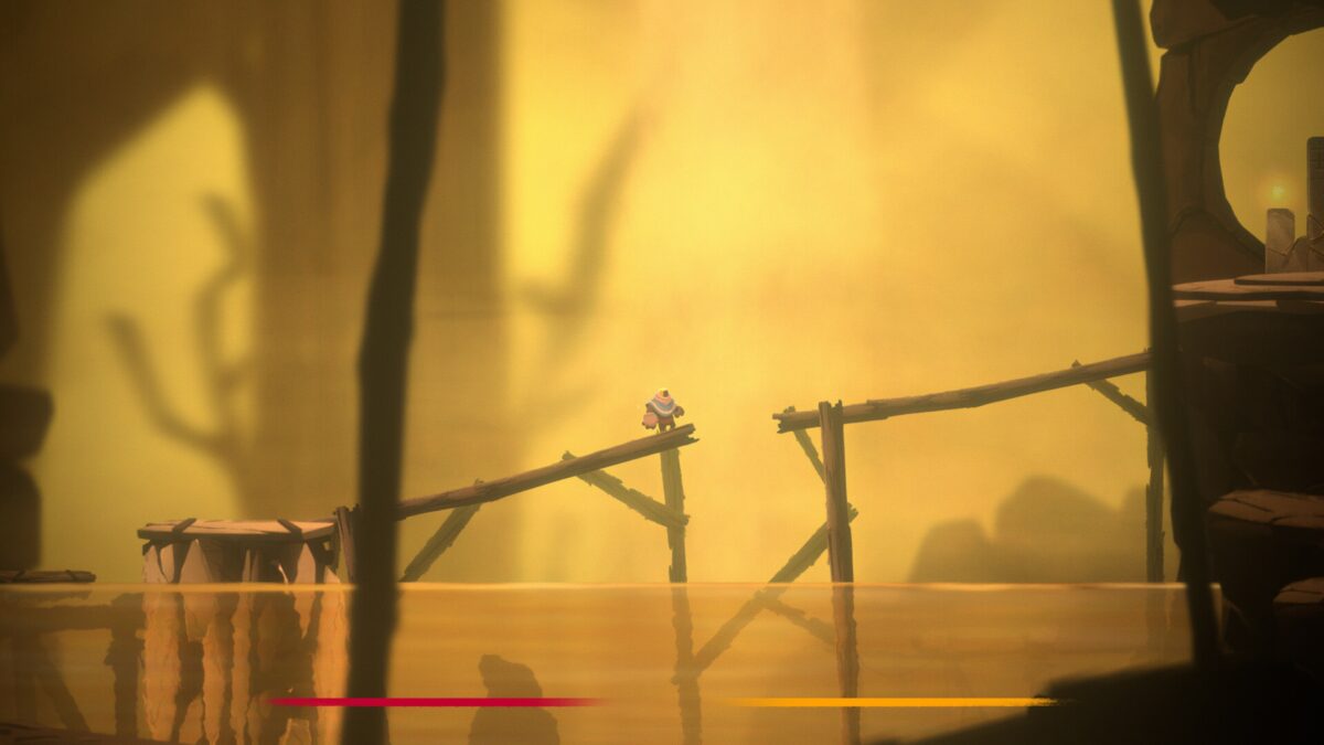 莉娜面對巨大的影子首領