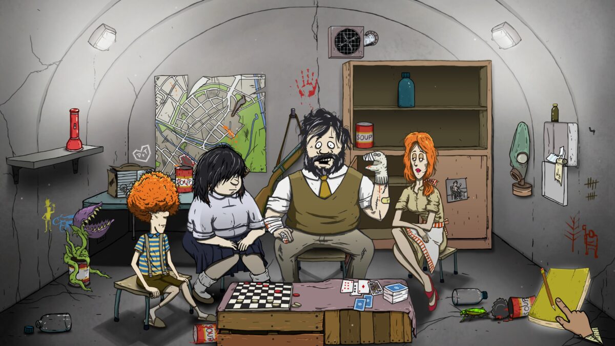 避難所內的互動系統介面