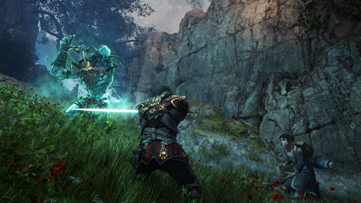 主角與同伴在迷宮中的場景