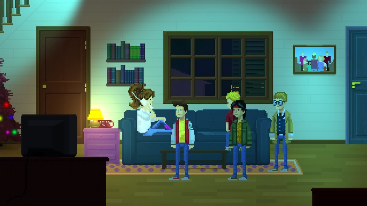 充滿 80 年代風格的室內場景