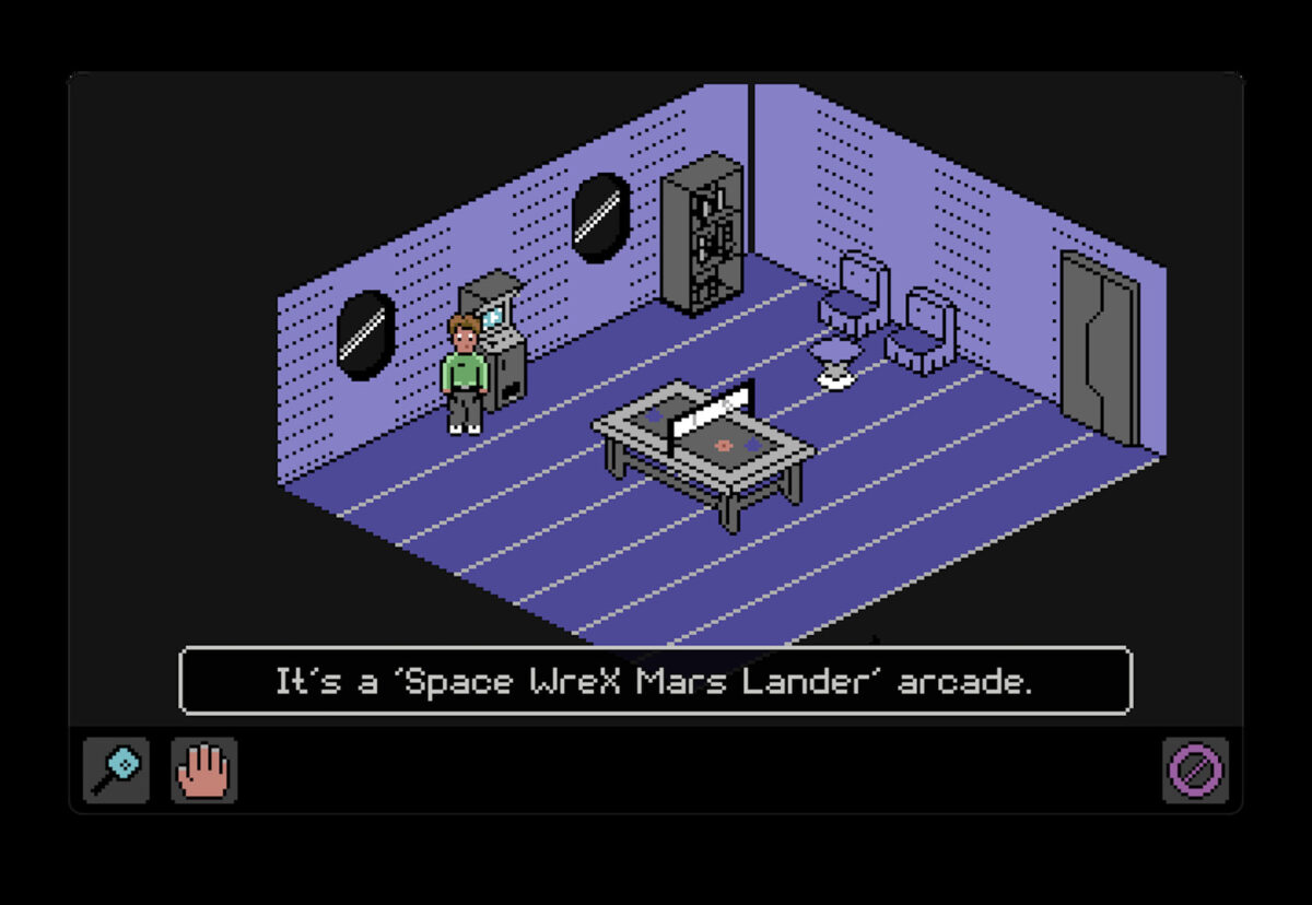 空間站內的像素場景展示