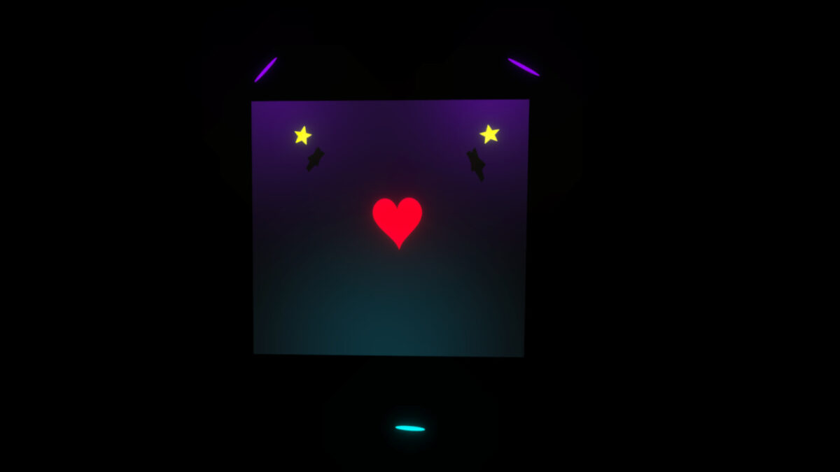 具有強烈對比色調的幾何光影藝術作品