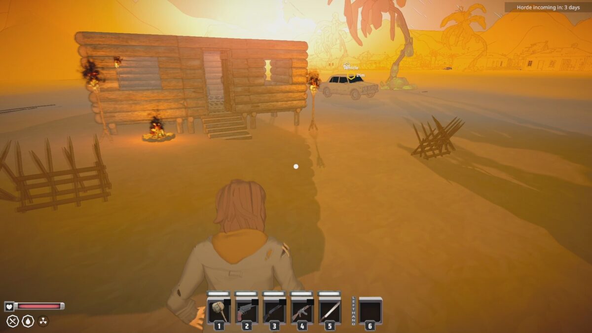 沙漠中的殘骸搜刮場景