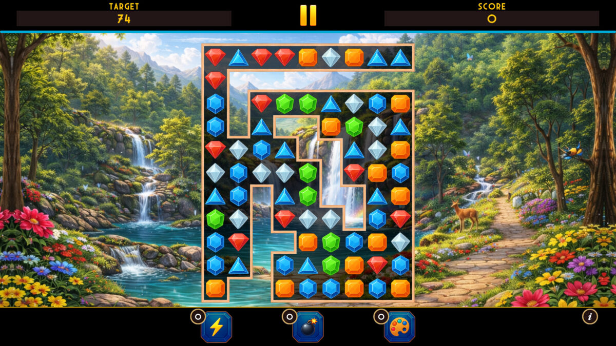 各色水晶與華麗消除特效