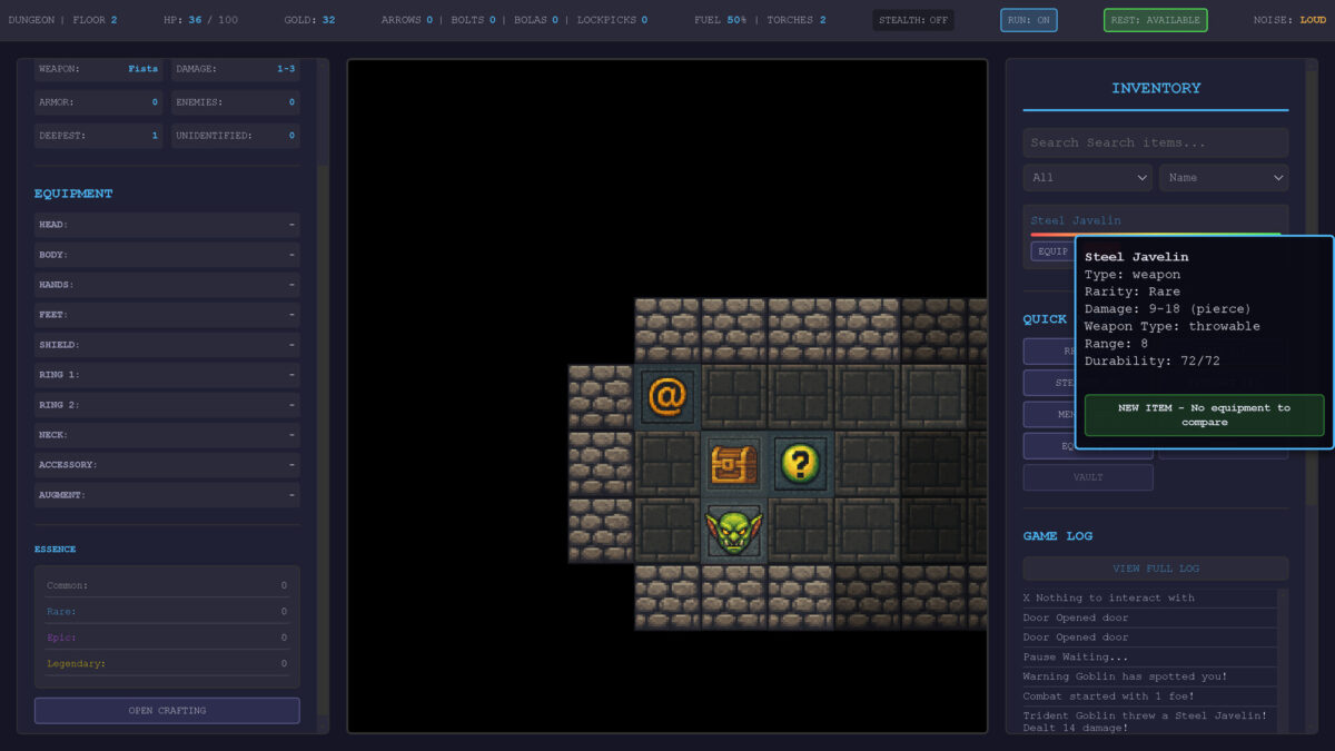 Dunjinn 深層地牢冒險畫面