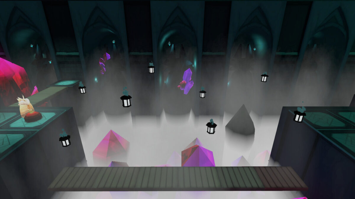 玩家操控角色與守護者的互動畫面