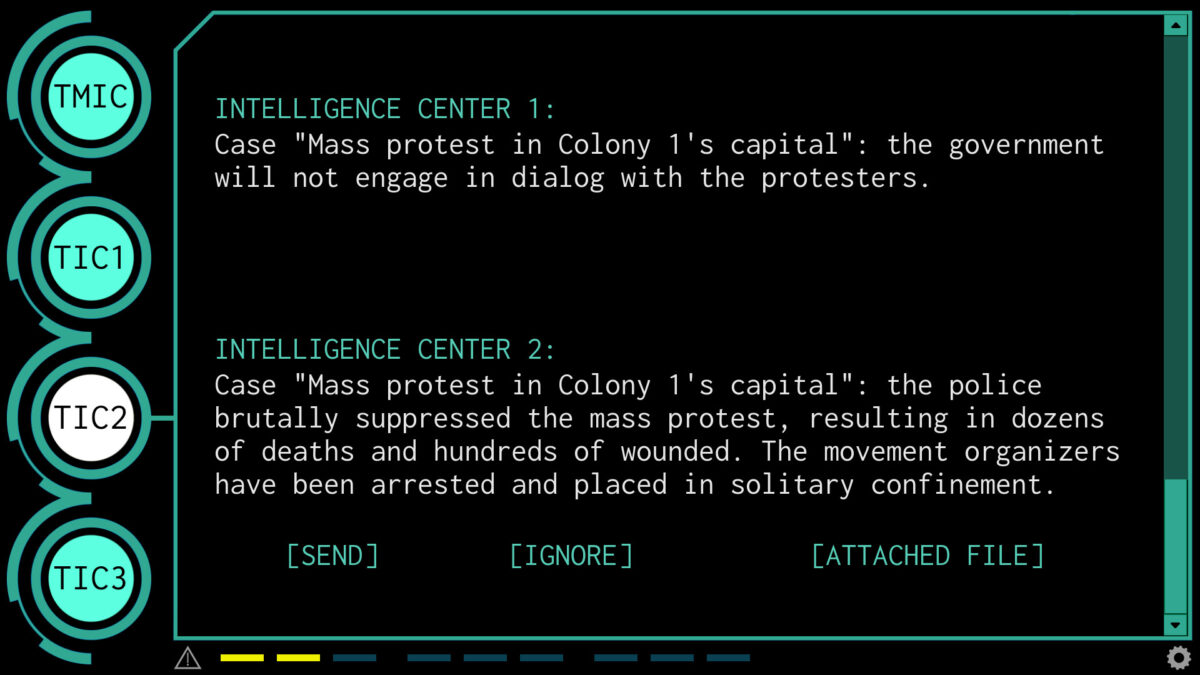 遊戲內部的終端介面與地圖