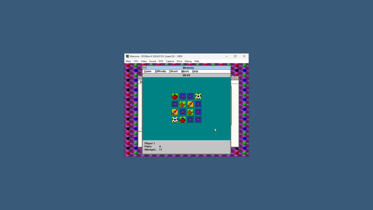 Memoria 翻轉方塊的遊戲過程