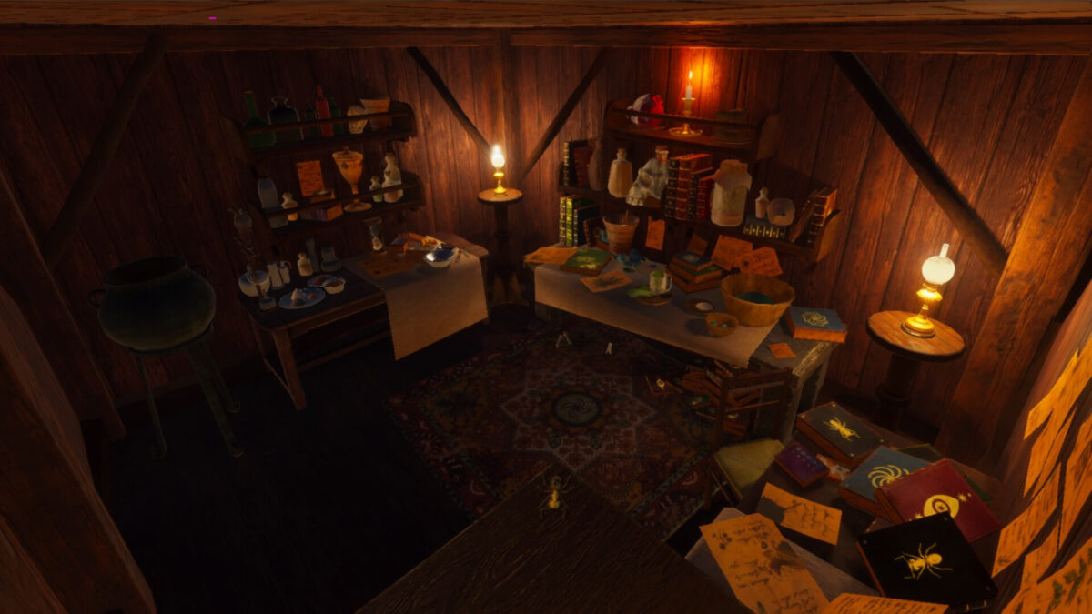 中世紀風格的建築室內場景