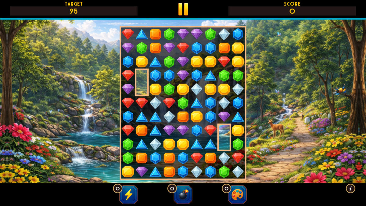 充滿綠意的解謎介面