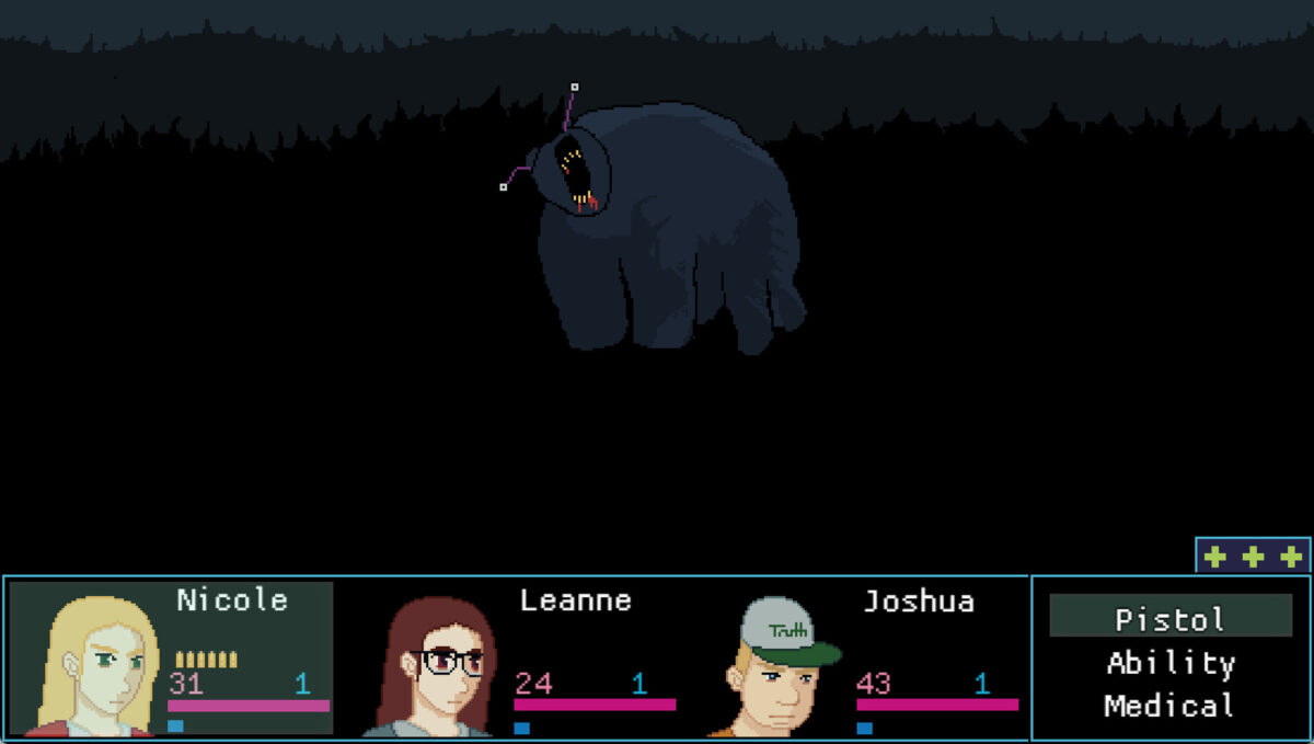 遊戲中的對話敘事與像素風格畫面