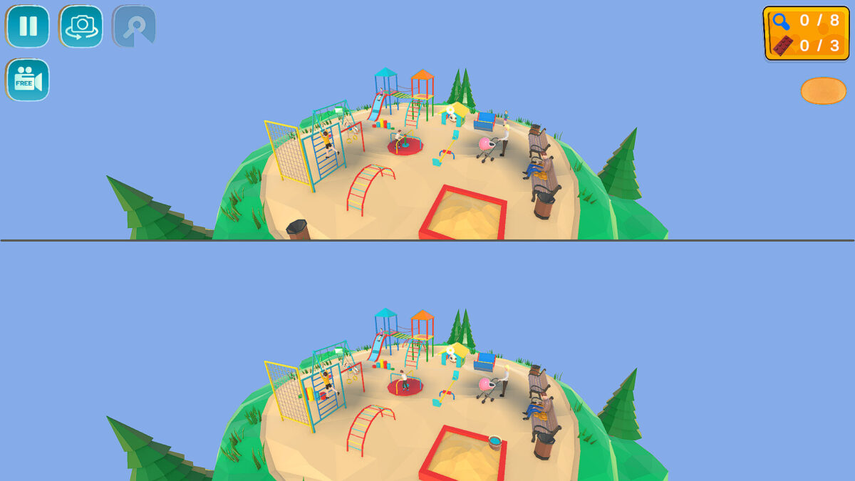 Find the Differences 3D 充滿挑戰的 3D 透視