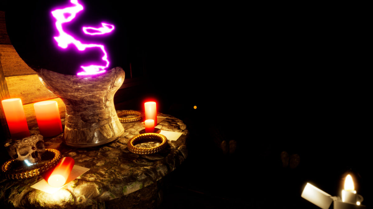 被黑暗壟罩的森林步道